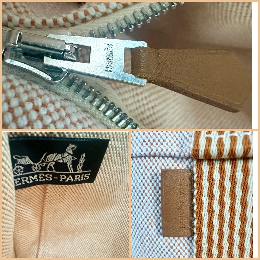 Hermès Fourre-Tout Besace PM Messenger Bag in Orange Toile Canvas CLEAN - Picture 6 of 12